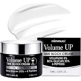 mimmua! Volume UP Time Block Firming Cream | Volufiline &amp; Beta Glucan | Volufiline, Beta Glucan Complex &amp; 6 Peptides cream, firms &amp; plumps skin, helps skin look bouncier, rich moisturizer