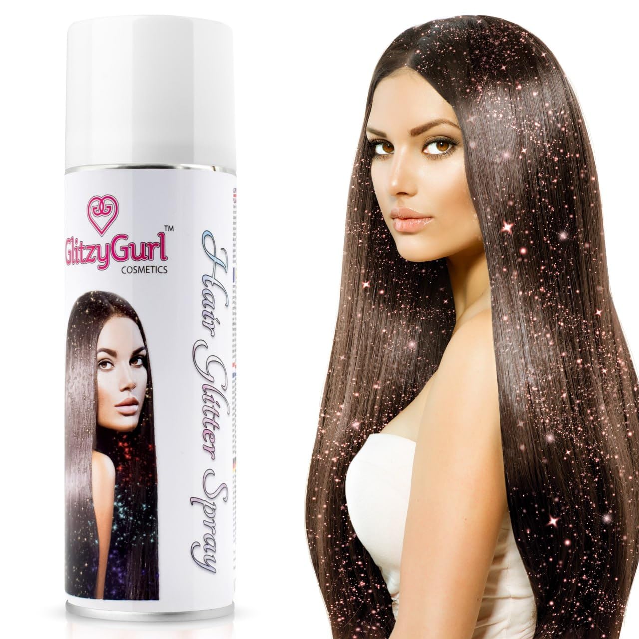 Hair Glitter Spray 125ml Made in UK (Champagne Pink)