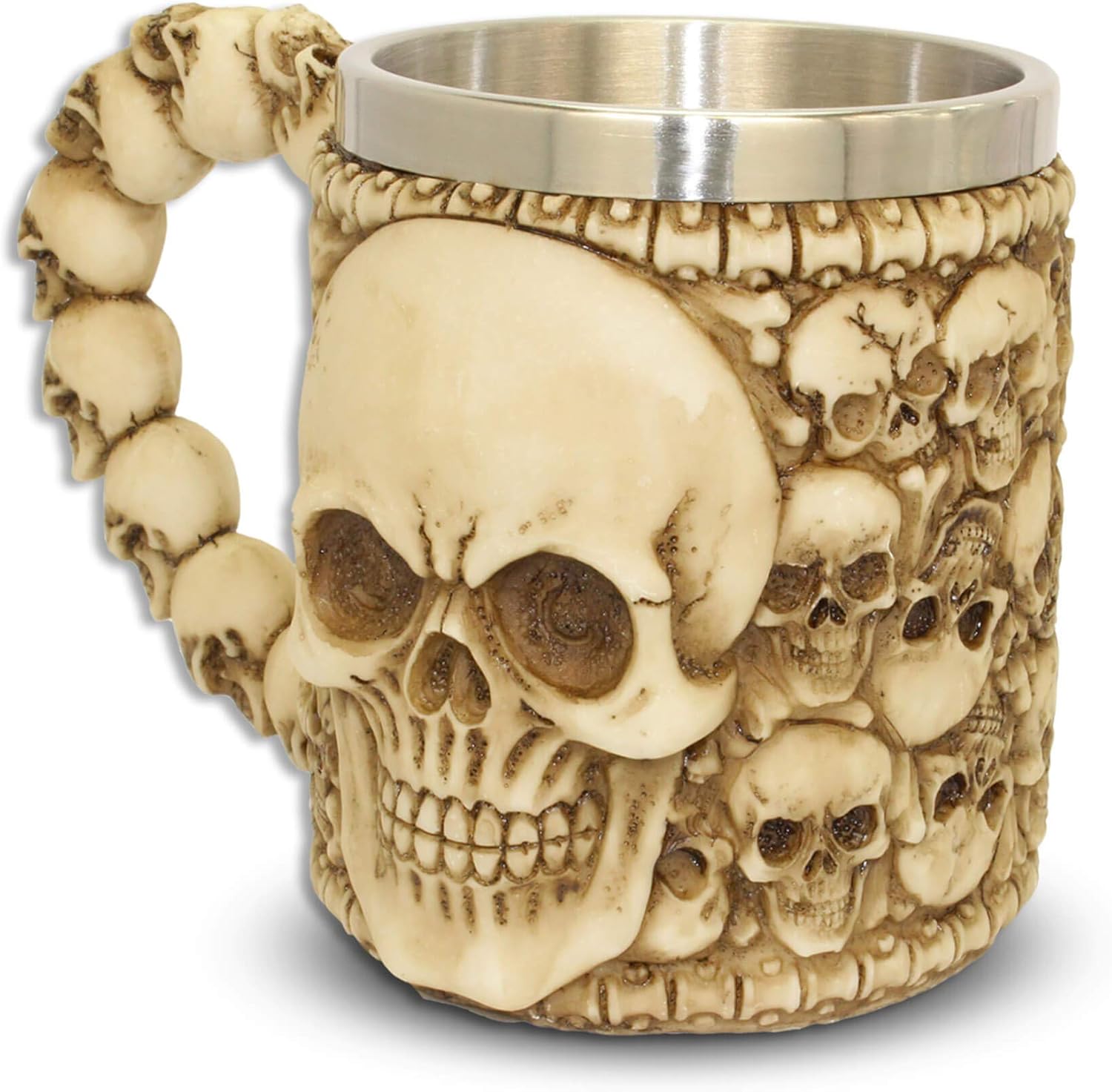 mtb more energy Jarra Catacumbas - Taza Calavera cráneo (0,35l) - Altura 11 cm - Decorazione Horror Medieval Fantástico