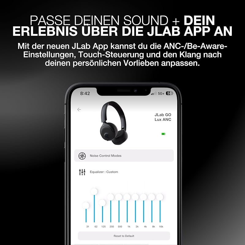 Go Lux ANC Kopfhörer Noise Cancelling - Bluetooth On Ear, Graphit