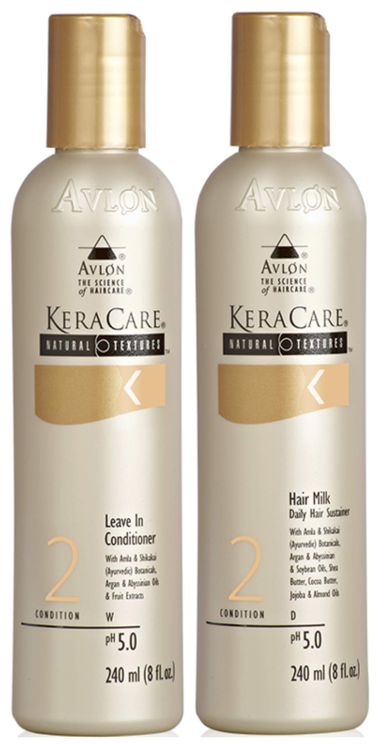 Avlon Keracare Natural Textures Leave-In Conditioner 240ml with Hair Milk 240ml