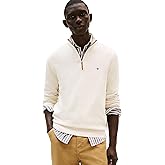 Tommy Hilfiger Men's Long Sleeve Cotton Quarter Zip Pullover Sweater
