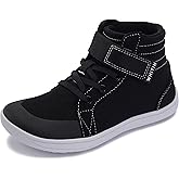 WHITIN Little/Big Kid Wide High Top Barefoot Shoes | Street-Style Minimalist Sneakers for Boys/Girls | Natural & Healthy Fit