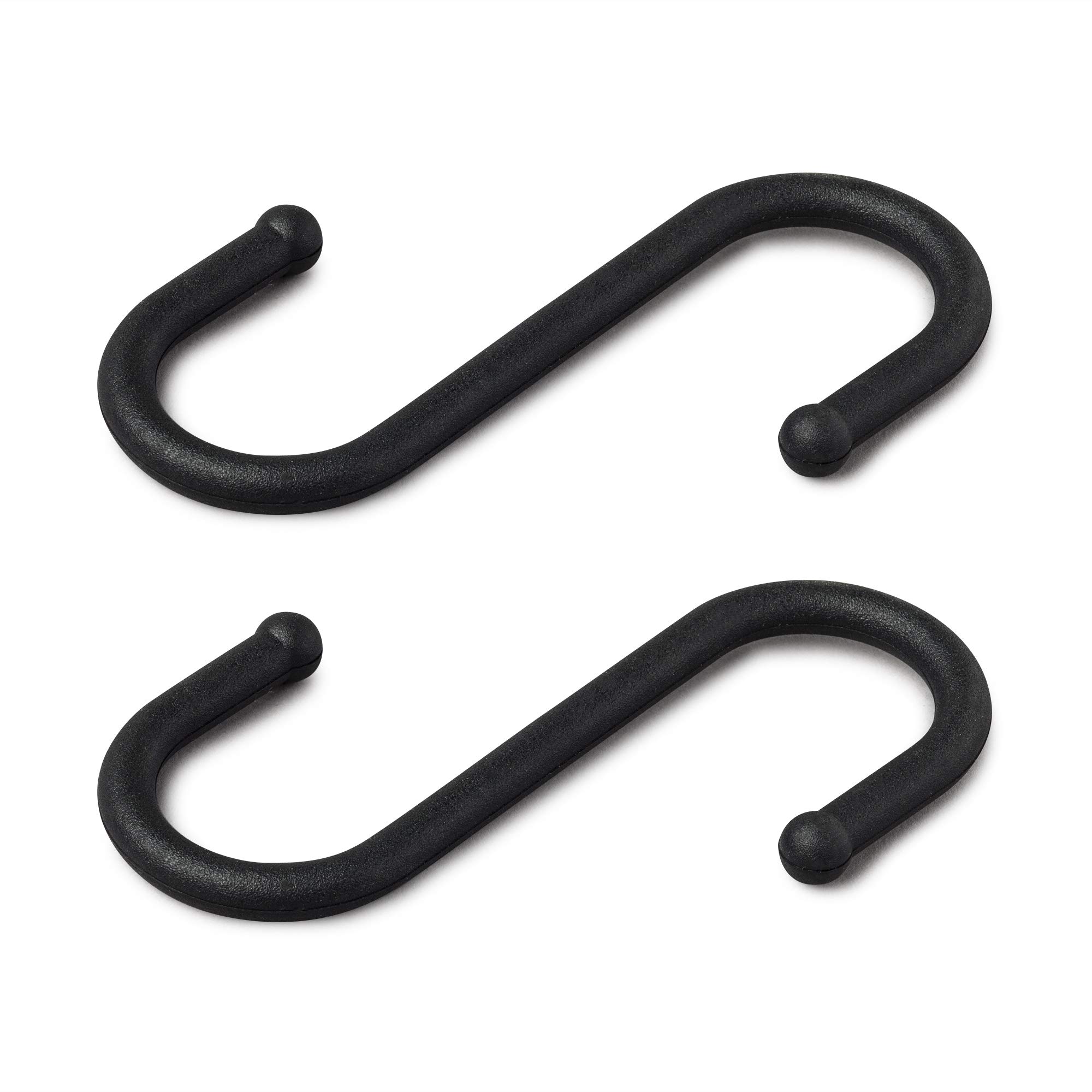 Zeal Silicone S Shape Hanging Hook, 12cm Set of 2 Black, One Size, W239N