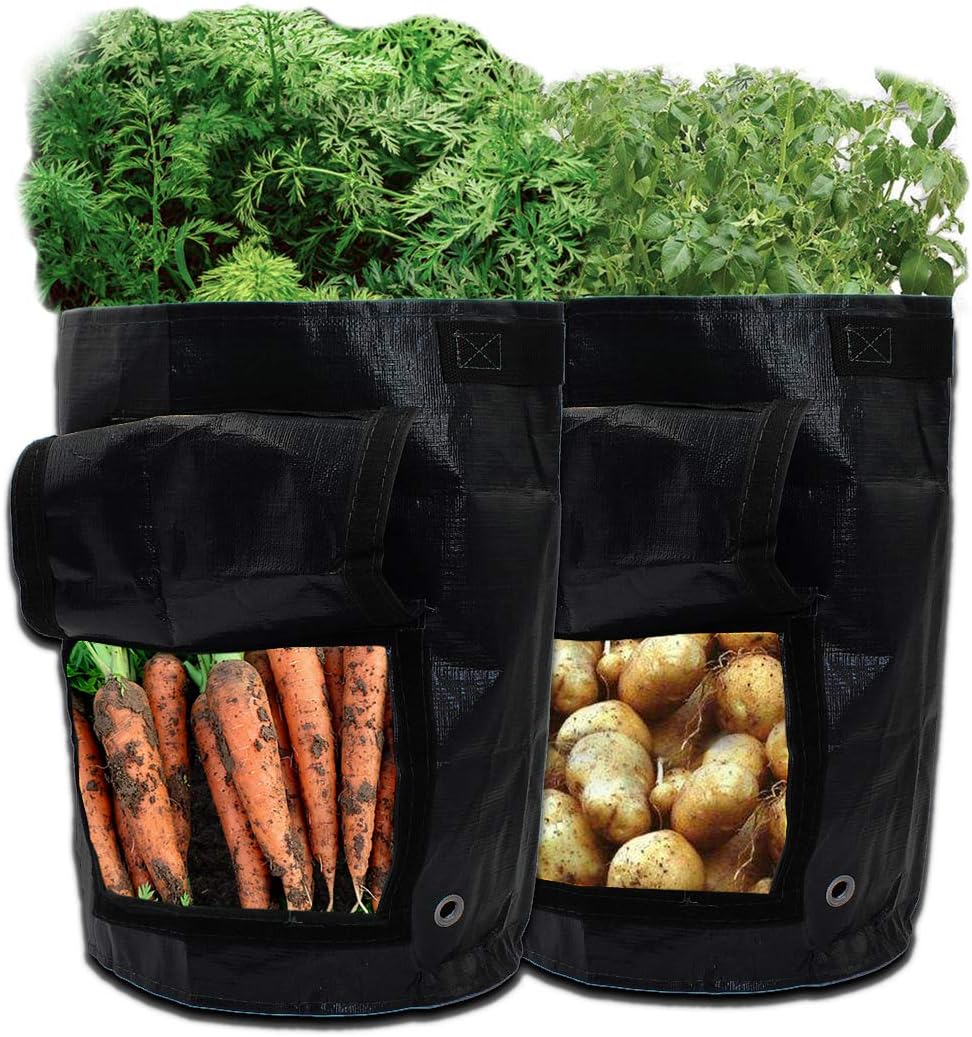 GIOVARA Potato Grow Bags 2 Pack 7 Gallon Potato Growing Bags Vegetable