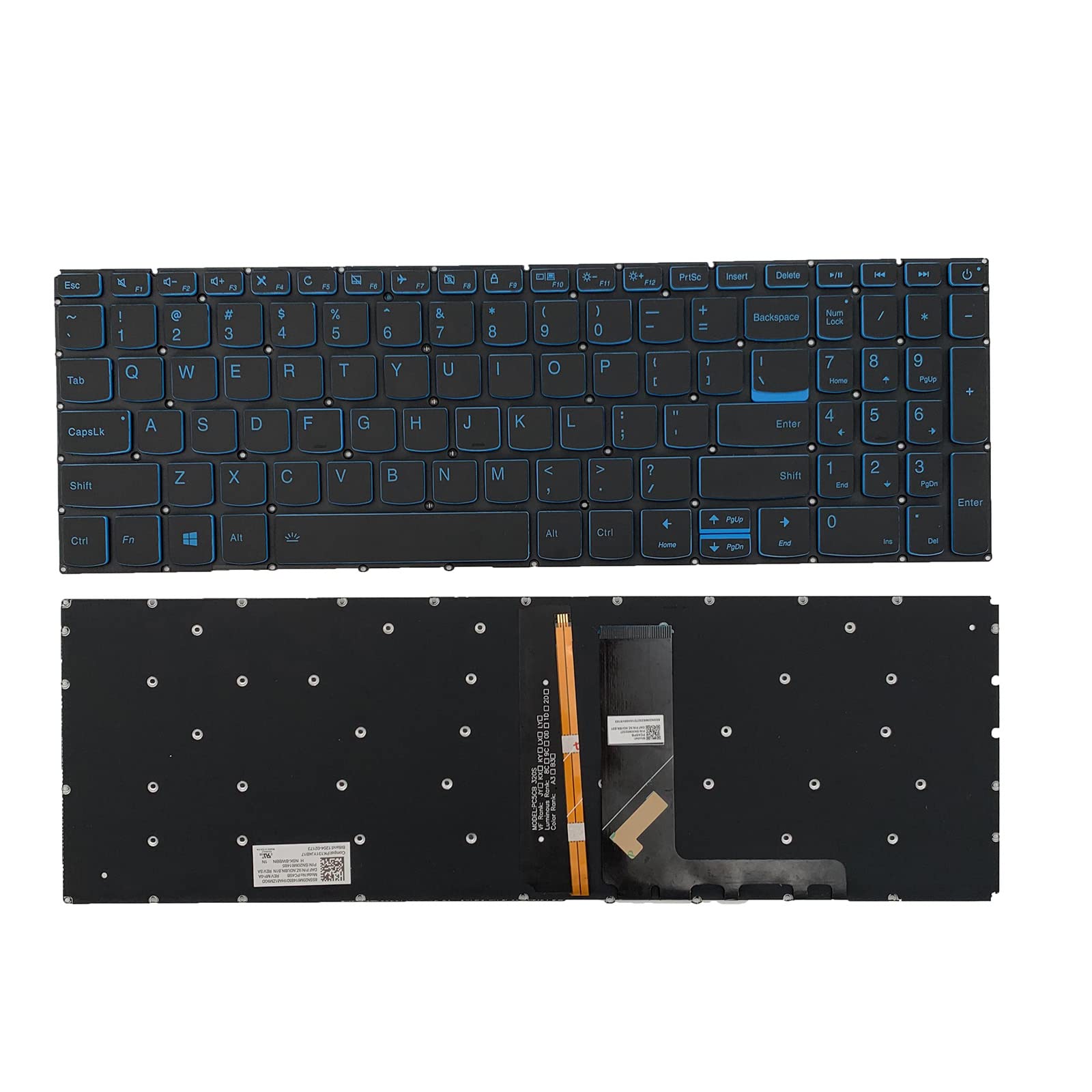 Photo 1 of Laptop Replacement US Layout with Backlit Keyboard for Lenovo ideapad L340-15 L340-17 L340-17IRH L340-15IRH 5000-15 520-15 320S-15 Game Laptop with Blue Frame