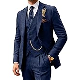 Retro Men Suit 3 Piece Tweed Herringbone Men's Suits Wool Jacket Tuxedos Wedding Grooms Blazer Vest Pants Set Prom