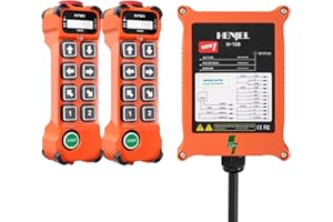 GRTOWSNU Crane Wireless Remote Control Industrial Hoist Overhead Bridge Crane Controller 8 Channel Button 2 Transmitters 12V 24V 36V Receiver