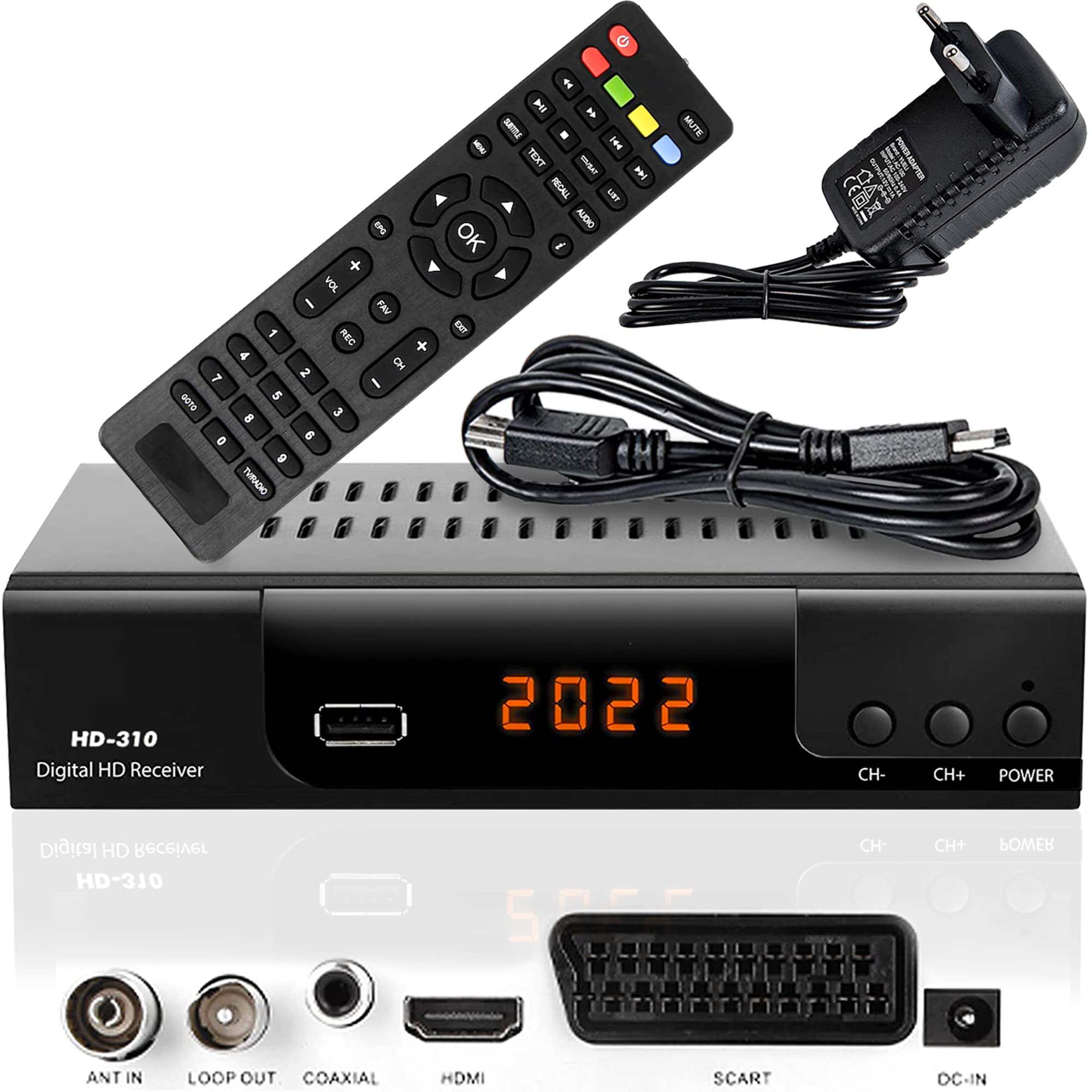 HD-LINE HD-310 - Satellite receiver HD FTA Free Channels compatible for Hotbird Astra Türksat Eutelsat Nilesat