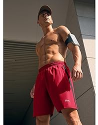 Pudolla Men's Running Athletic Shorts with 3 Zipper