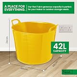 Neat Plastics Flexi Tubs Pack of 5 Yellow 42L Large Buckets view 2