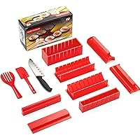 Sushi Making Kit Deluxe Edition Complete Sushi Set 11 Pieces BPA Free Sushi Maker Tool with Sushi Knife 8 Sushi Rice…