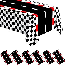 WNINK 6 PCS Racing Car Theme Tablecloths Car