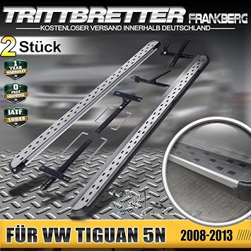 Set Aluminium Trittbretter Schwellerrohre Seitenbretter Fur Tiguan