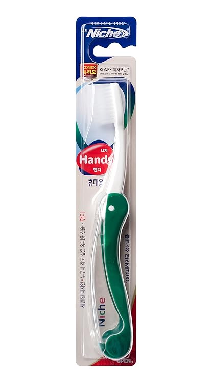 Cepillo de dientes _ nicho Handy _ verde _ viaje plegable Cepillo de dientes con cerdas