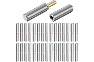 Yaocom 30 Pack 2-1/2" x 3/8" Weld on Bullet Hinges BBQ Smoker Weldable Barrel Hinges Heavy Duty Carbon Steel Detachable Gate Door Fittings for Swing Door Trailer Ramp