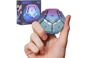 Speks Geode Magnetic Fidget Toy | Sensory Desk Toy for Adults & Teens 14+ | Stress Relief Gift | Sphere, Purple