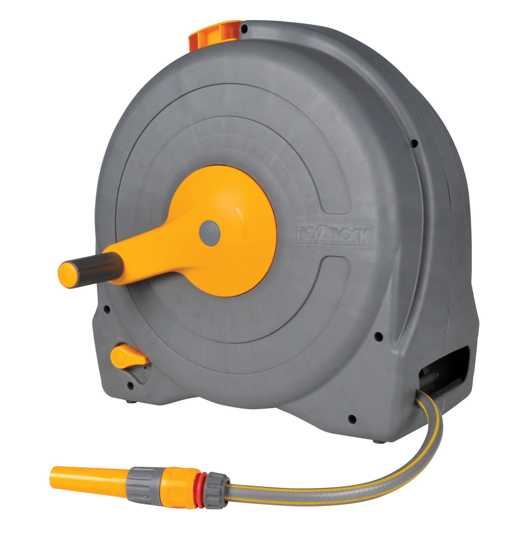 HOZELOCK - Freestanding Fast Reel 40m : Supplied Assembled with 40m + 2m of Feeder Hose, Integrated Automatic Hose Guidance System: Ready to Use [2494R0000], Green — image 1