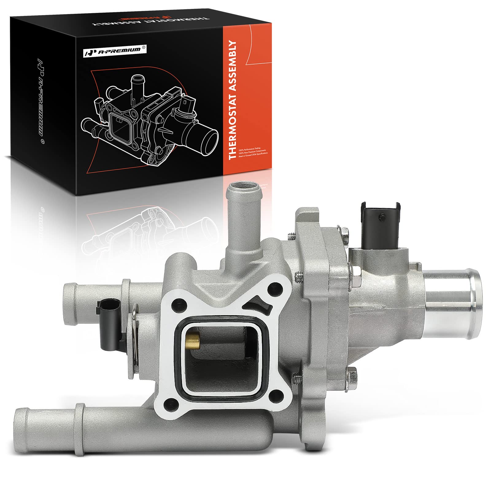 Photo 1 of A-Premium Upgraded Aluminum Coolant Thermostat and Housing Assembly with Sensor & O-Ring Compatible with Chevy Cruze 2011-2016 1.8L, Sonic 2012-2017 1.6L, Sonic 2012-2018 1.8L, Trax 2013-2020 1.8L