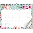 S&O Watercolor Floral Wall Calendar from Jan 2023-Jun 2024 - Tear-Off Monthly Calendar - 18 Month Academic Wall Calendar 2023