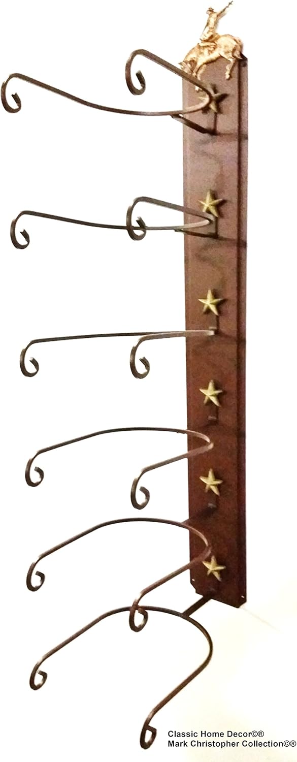 western hat racks on Mark Christopher Collection American Made Cowboy Hat Holder Star With Bronc 886 6 Tier Hat Rack Hat Racks Home Kitchen Brilliantpala Org