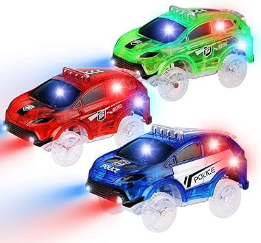 PROACC 3 Piezas Track Race Car SUV Circuito Coches Juguete Niño Coches Led Accesorios de Pista para Niños 3 4 5 6 Años: Amazon.es: Juguetes y juegos