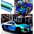 ASENDIWAY Holographic Rainbow Chrome Car Adhesive Vinyl Wrap Gloss Decal Sticker Film Sheet Air Bubble Free DIY Vinyl