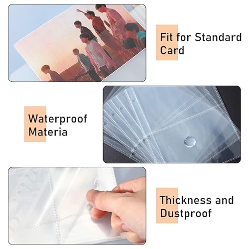 3 ring binder card sleeves Performore 9-pocket Trading Card Binder Sleeves for 3 Ring Binders | Baseball, Sports Card Protector Sheets | Plastic Top Loader Pages main image 0