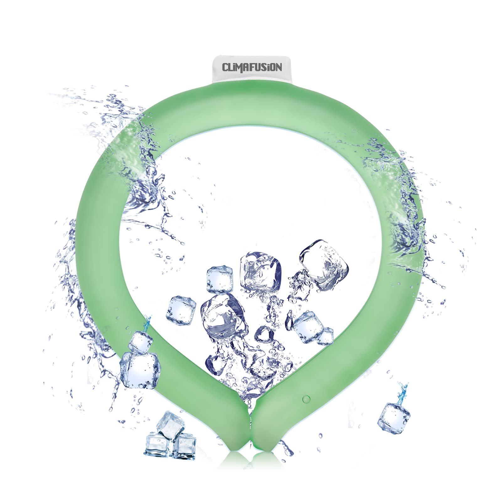 climafusion Neck Cooler, Wearable Cooling Ring for Summer Heat, Cooling Starts Below 15°C (59°F) (Green)