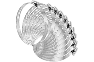Acrux7 20 PCS Hose Clamps, 4 Inch Hose Clamp 304 Stainless Steel Hose Clamps Duct Clamp Adjustable Range 91-114mm Hose Clamp,