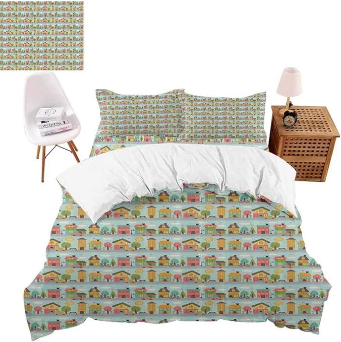 vroselv-home - Juego de ropa de cama de 4 piezas, tamaño Queen, tamaño