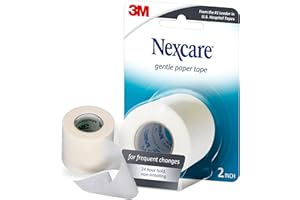 Nexcare Gentle Paper Tape, Medical Paper Tape, Secures Dressings and Lifts Away Gently - 2 In x 10 Yds, 1 Roll of Tape