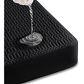 KLOVARIS Waterproof Mattress Protector Queen Size, Mattress Pad Cover with Deep Pocket Fitted Up to 6"-18" Depth, Noiseless Soft Breathable Bed Mattress Cover Washable, Black