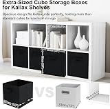 Amazing Tour 4 PCS Cube Storage Boxes 33x38x33 Foldable with Handles Black view 3