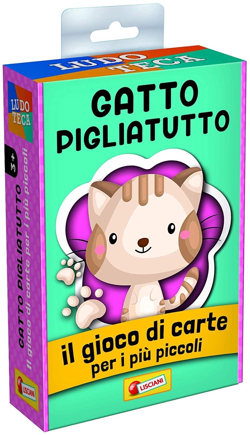 Liscianigiochi, Ludoteca 85774 The Cards for Children Cat Piglia Everything Board Game Multi-Coloured