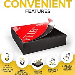 Strong Ceramic Square Magnets With Adhesive Backing