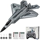 HAWK'S WORK 2CH F-22 RC Glider, Easy Fly RC Plane for Kids &amp; Beginners | 2.4GHz anti-interference, stable flight, crash-resistant foam, RTF for kid beginners, Ready to fly out of box