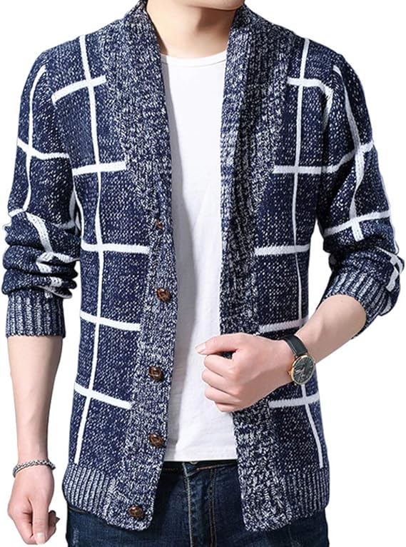 Amazon Sukesem カーディガン メンズ ニット セーター ニットジャケット ジャケット 長袖 厚手 アウター ゆったり カジュアル おしゃれ 人気 秋 冬 セーター 通販