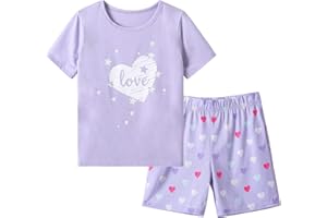 Vopmocld Big Girls' Lovely Sleepy Panda Sleepwears Cute Cartoon 2PCS Pajama Sets