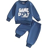 ZyHwShine Toddler Baby Boy Football Outfit On Sundays We Watch Football with Daddy Sweatshirt Top Pants Infant Fall Clothes