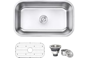 Ruvati 30-inch Undermount Kitchen Sink Single Bowl - 16 Gauge Stainless Steel Kitchen Sink with Brushed Finish hides scratches - Easy-to-Clean Single Bowl Undermount Sinks - RVM4250