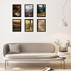 QOTIB 5.5x8.5 Picture Frame Black for Wall Hanging
