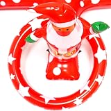 HONGCI Inflatable Santa Toss Game with 4 Rings - Xmas Party Fun for Kids Adults view 4