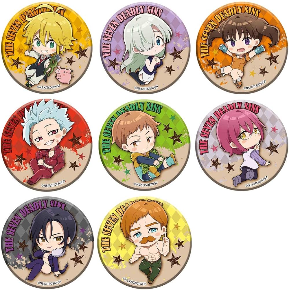 The Seven Deadly Sins pins The Seven Deadly Sins button pins The Seven