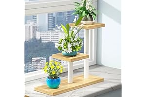 Window Sill Plant Shelf, Square Desktop Succulent Window Plant Stand, 16x6x8" Sturdy Space-Saving Plant Shelf for Window Sill