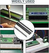 DAOKAI 30x 2.54mm 40 Pin Single Row Header Connectors Male Female Right Angle view 7
