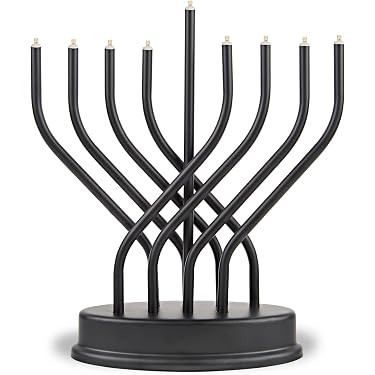 Candelabro De Hanukkah Judaico Grande 5 Pontas Menorá Metal | Frete Grátis