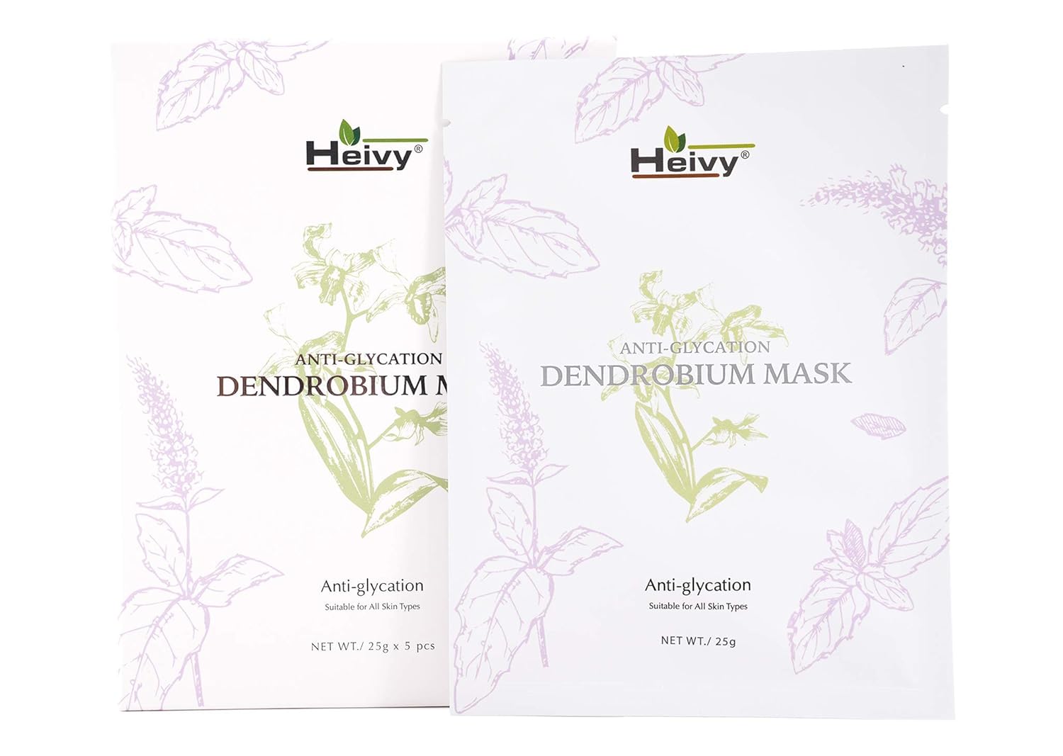 Heivy Anti Glycation mask (5 sheets) Potent Antioxidant Properties (3 packs)