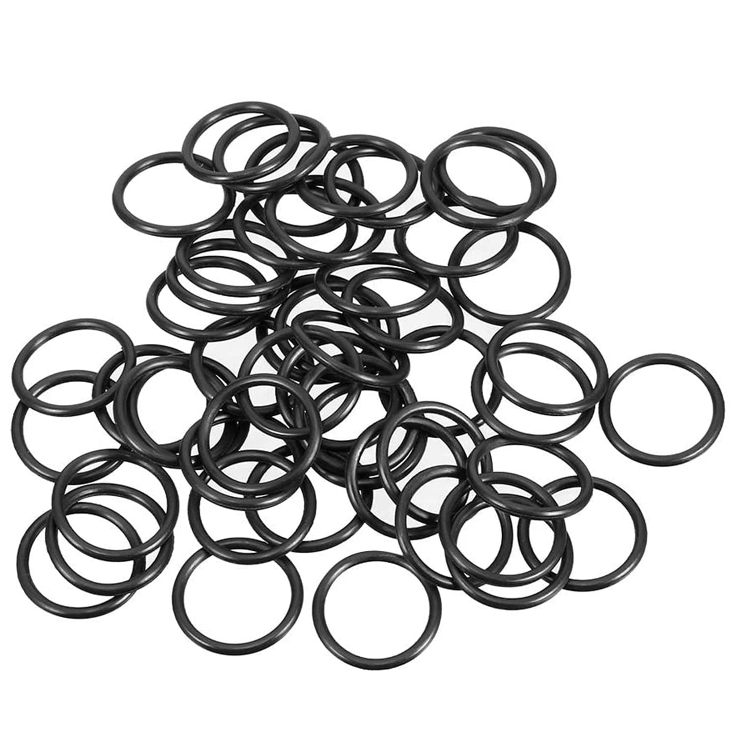 Othmro 20pcs O-Rings Gasket kit, Nitrile Rubber Washers O Ring, 21.6mm OD 18mm ID 1.8mm Width, Black Sealing Washers for Plumbing