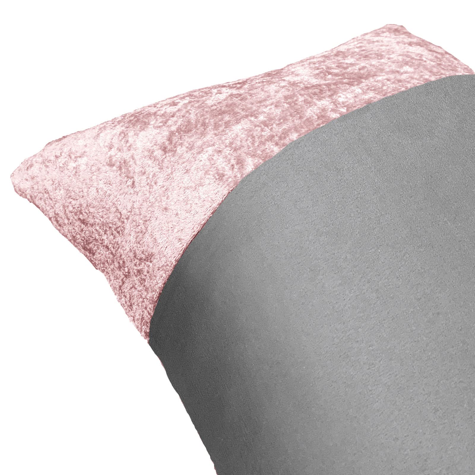 Sienna King Size Bedding Set, Super Soft Warm Cosy Luxurious Blush Pink Crushed Velvet Band Design Stylish Silver Grey King Size Quilt Cover Set with Pillowcases